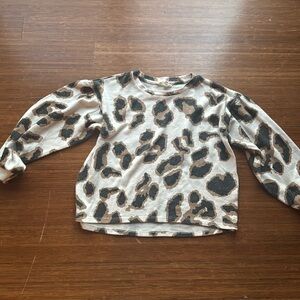 Cheetah print long sleeve top